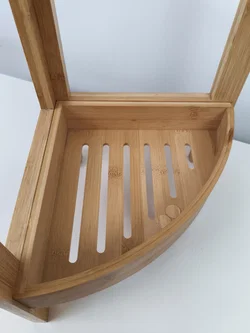 Regal, kleines Eckregal Bambus, Höhe 77cm – Vorschau 3