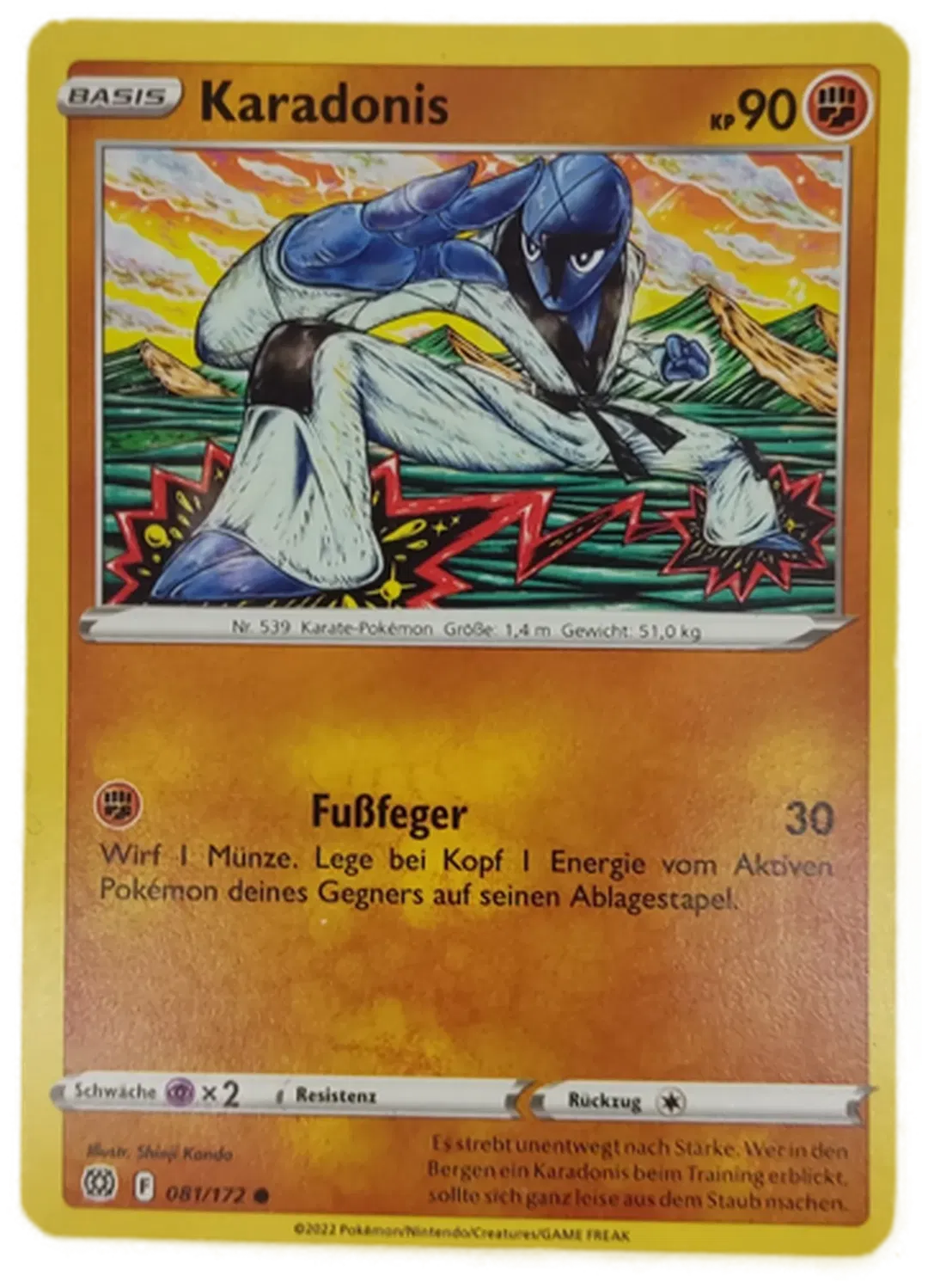  Pokémon Sammelkarte Karadonis Basis - Bild 1