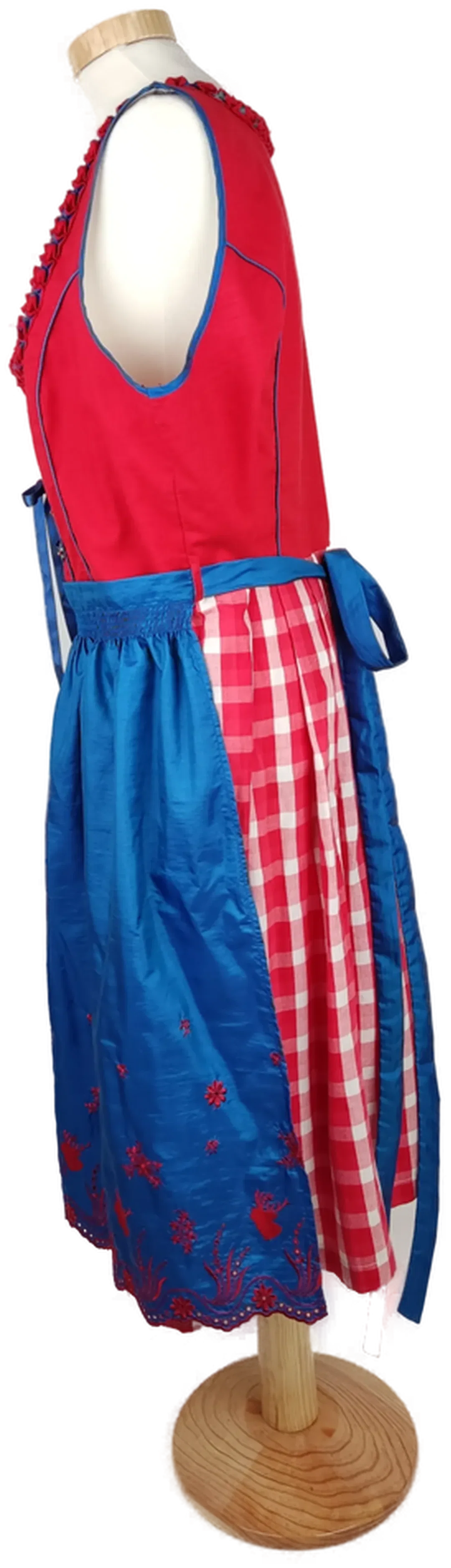 Dirndl 'Emilia Lay' rot/blau, Größe 46 – Bild 2