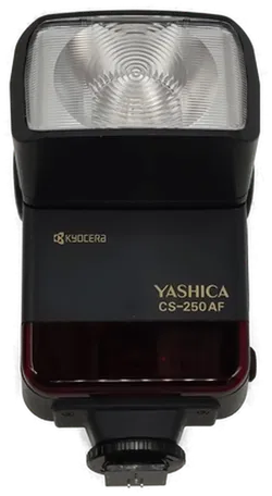 Yashica CS-250AF Flash Unit / Blitzlicht mit Beschreibung und Tasche - Bild 1