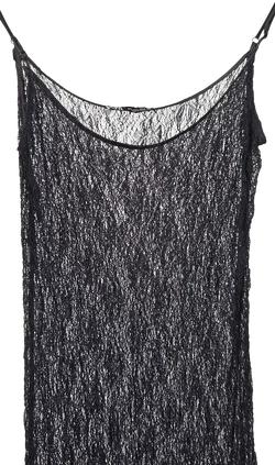 ZARA Damen Maxikleid mit Spitze, schwarz - Gr. L – Vorschau 3