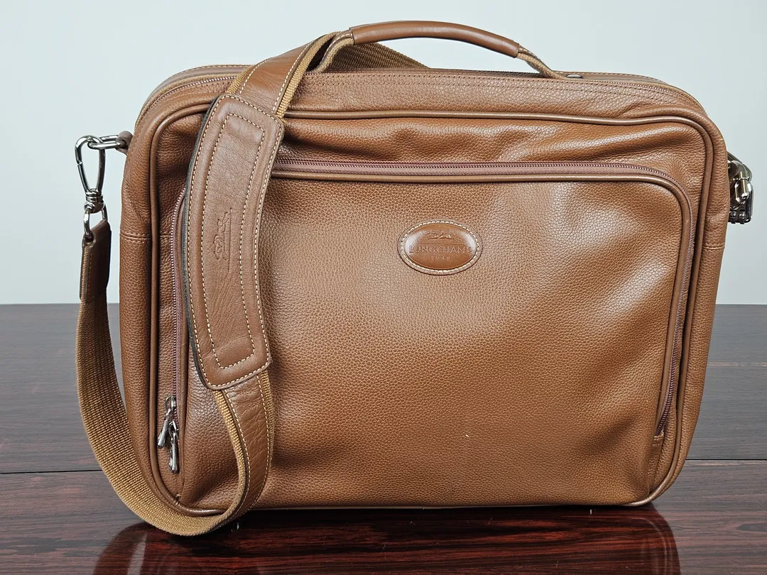 LONGCHAMP 1948 Vintage Leder Aktentasche, braun  - Bild 1