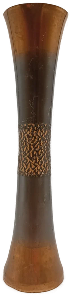 Dekovase in Bronze-Optik mit Relief-Band