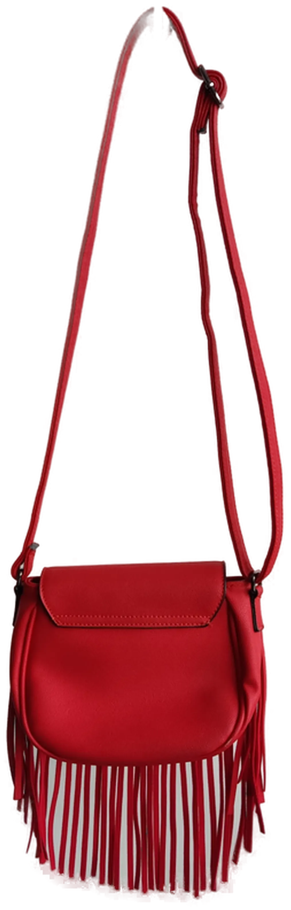 Jenny Fairy Damen Handtasche mit Fransen rot – Bild 2