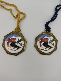 7x Vintage Ski-Anhänger/Medaillons - Bild 5