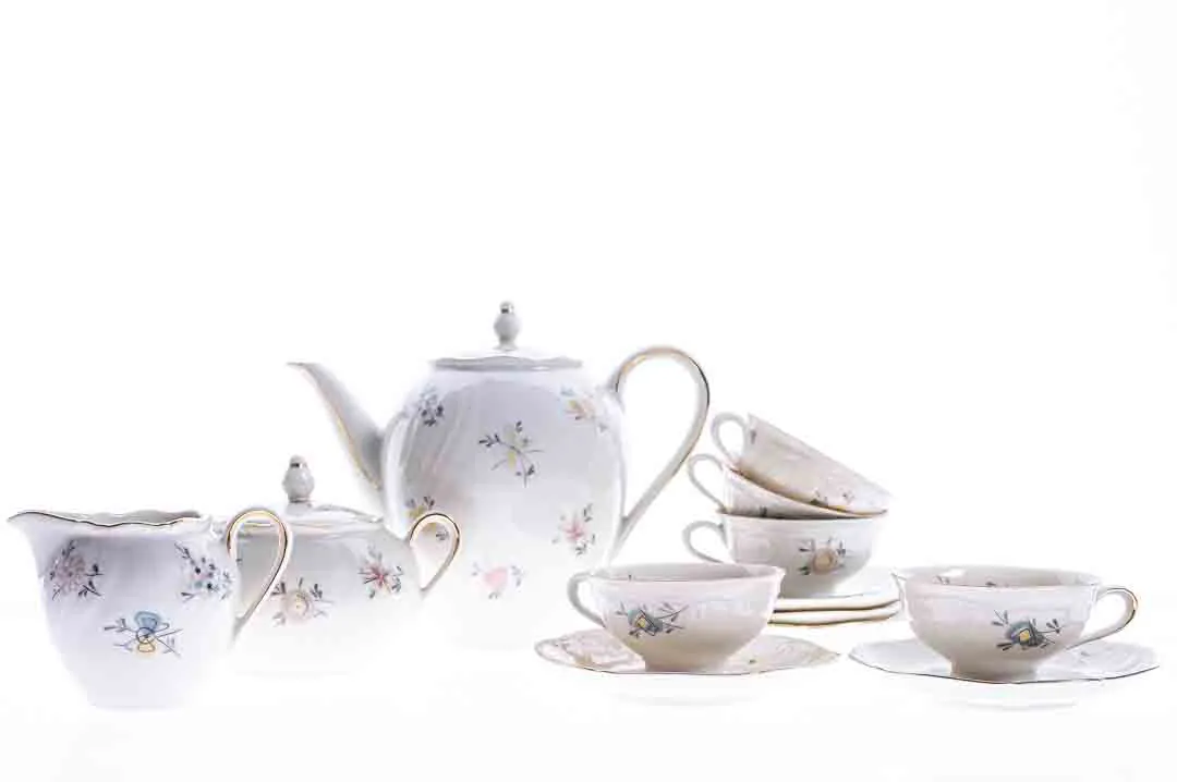 Winterlinger Feinporzellan/keramik Kaffee/Teeset 5 Tassen mit Unterteller 1 Milchkanne 1 Kaffee/Teekanne 1 Zuckerdose - Bild 4