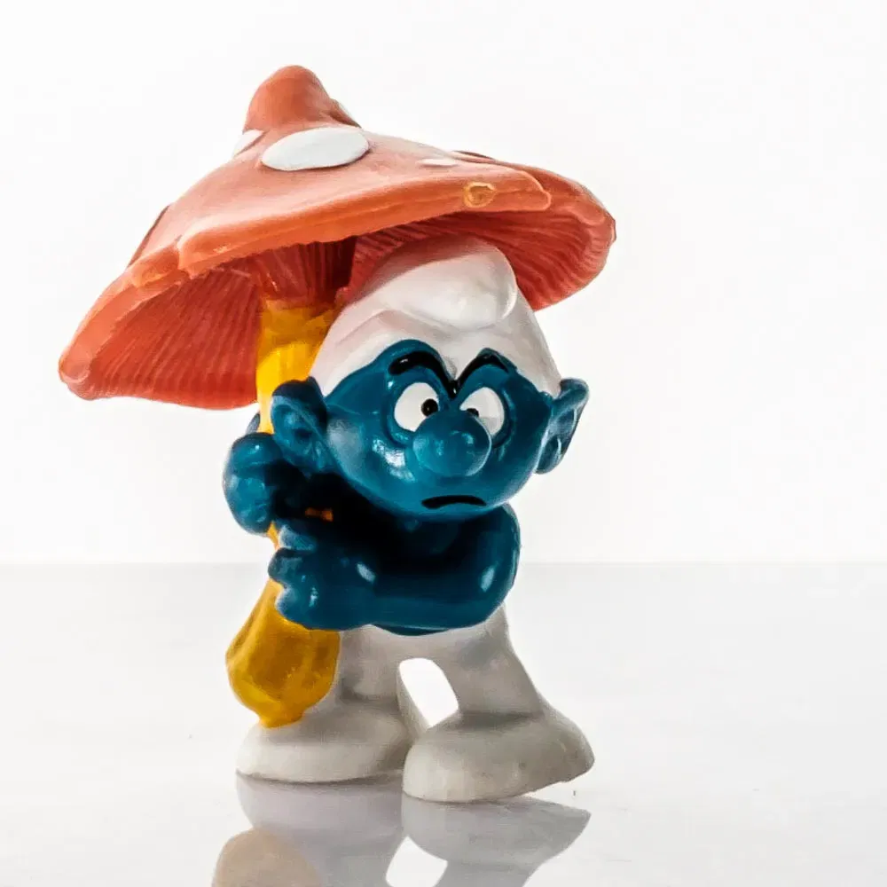 SCHLEICH Schlumpf mit Pilz 1979 Sammelfigur - Bild 2