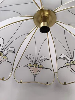 Deckenlampe Glas/ Messing - Bild 4