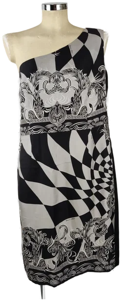 Versace Midikleid Asymmetrisch Seide One-Shoulder | Party-Ikone - Bild 1