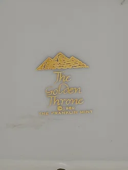 Goldene Thron des Tutanchamon Porzellan & Zertifikat von Franklin Mint | Limitierte Rarität - Bild 9