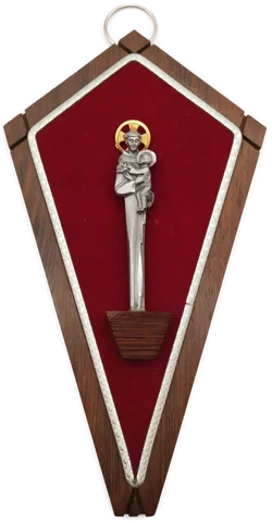 Handgravierte Zinnskulptur zum Aufhängen - Heiligenbild - Bild 1