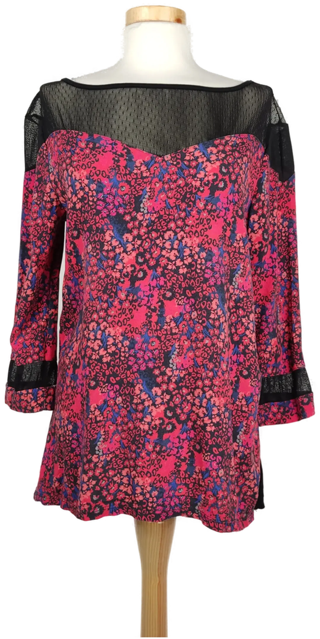 Promod Damenbluse schwarz mit Blumenmuster - L/40 - Bild 1