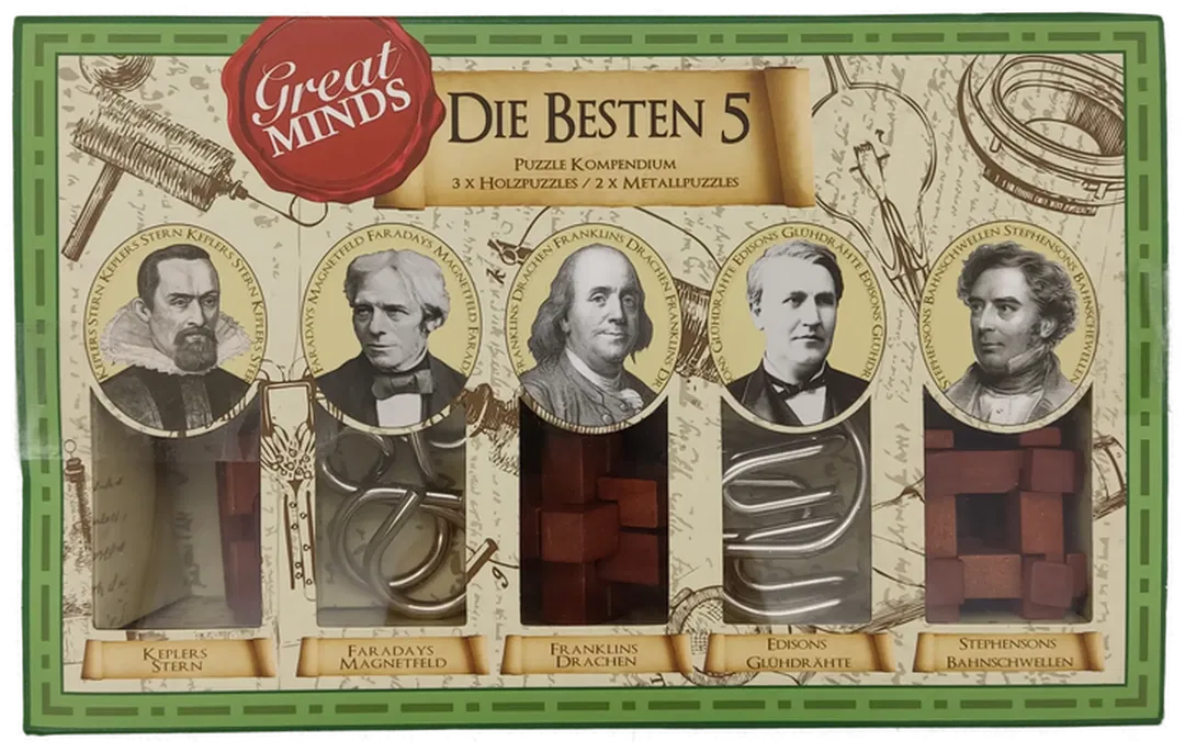  Puzzle Kompendium - Great Minds - Die besten Fünf - Moses 92064   - Bild 4