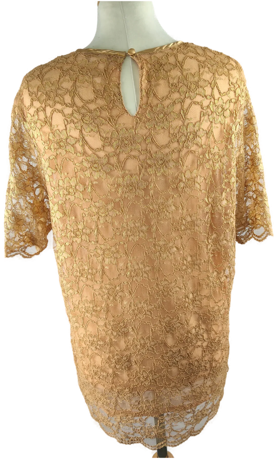 Damen T-Shirt Sonstige Gold Gr. 44 | Sommer-Charme – Bild 3