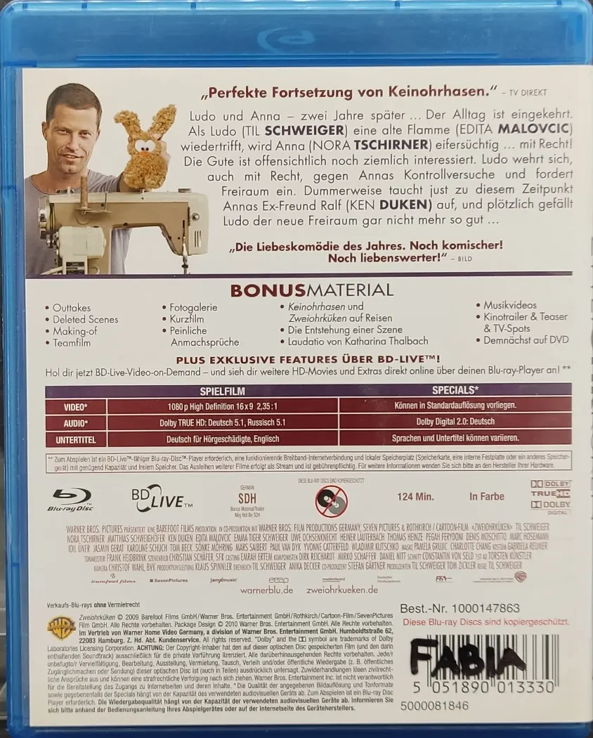 Blu-Ray "Zwei Ohr Küken" mit Til Schweiger, Nora Tschirner und ......  – Bild 2
