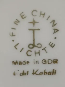 Lichte Porzellan Vase (Fine China) Echt Kobalt Gold  | Aus Thüringischen Manufaktur – Vorschau 8
