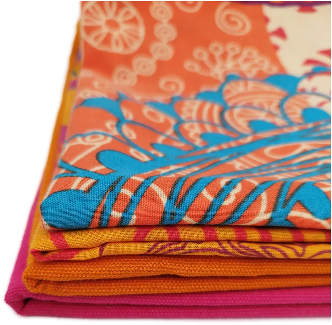 4er Set Kissenhüllen orange/pink  - Bild 1