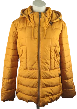 Damenjacke Größe 40 aus Polyester in Senfgelb | Winter-Chic
