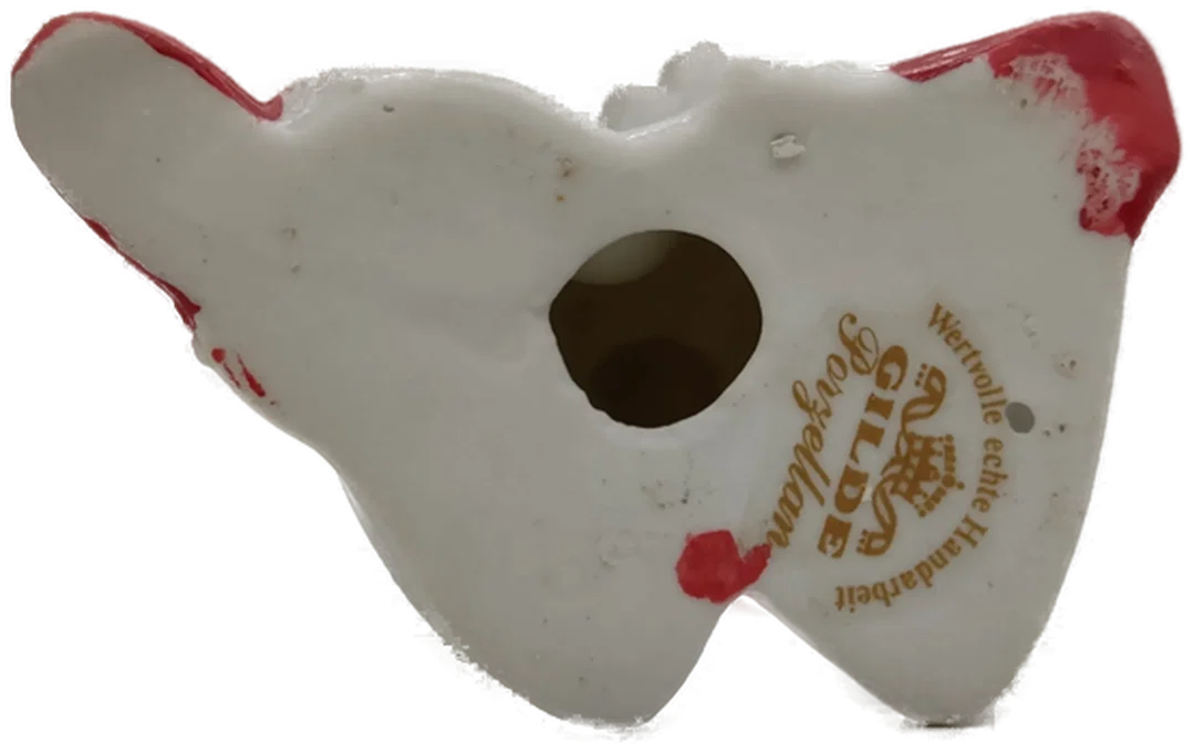 Porzellanfigur Clown von Gilde, ca. 14,5 cm, Handarbeit – Bild 3