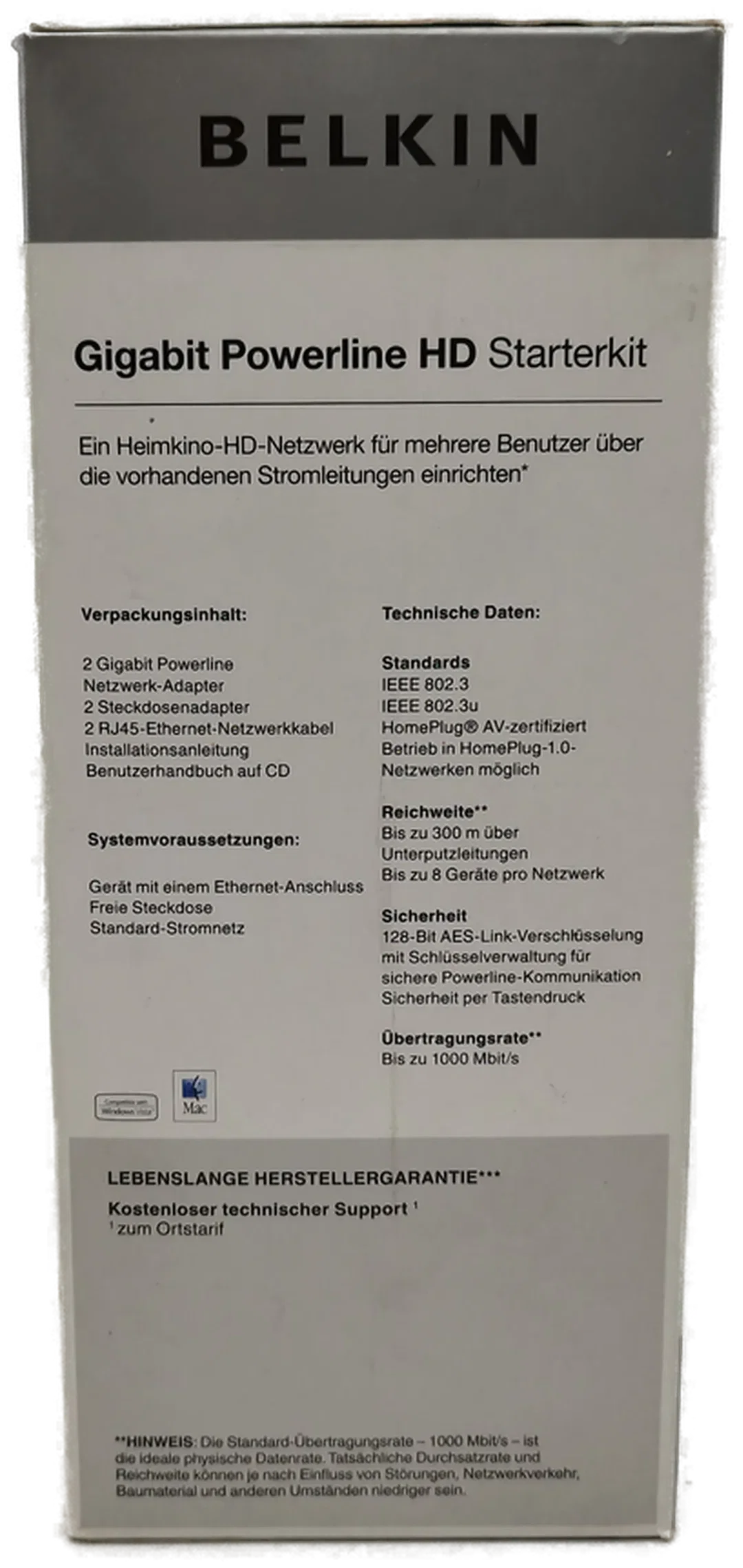 BELKIN Gigabit Powerline HD Starterkit - Originalverpackt – Bild 2