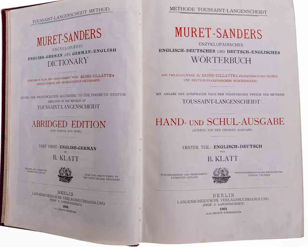 Buch Muret Sanders Enzyklopädisches Wörterbuch Erster Teil Englisch-Deutsch 1904  – Bild 6