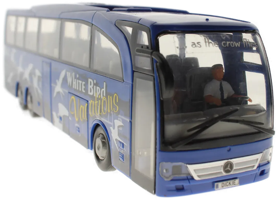 Dickie Mercedes-Benz Reisebus – „White Bird Vacations“ – ca. 30,5 cm – Blau - Bild 1