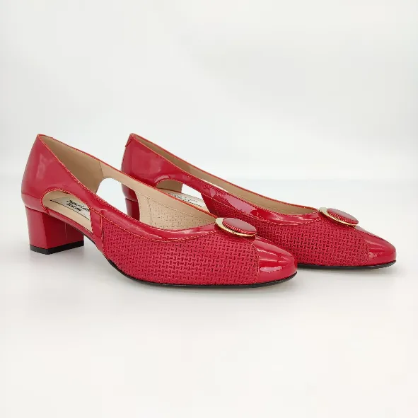 Donna Laura Venezia Vero Cuoio Damen Pumps, rot - Gr. 41 - Bild 1