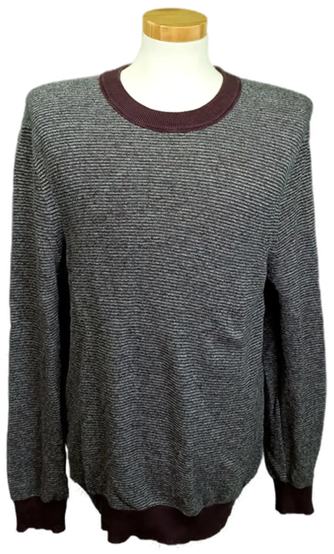 Boss Herrenpullover grau/lila Gr. L – Bild 1