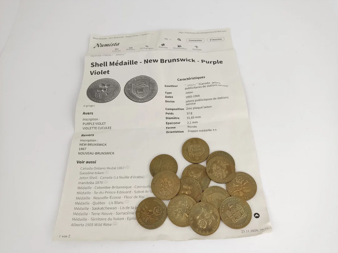 Werbemedaillen Shell aus Kanada - 13 Stück – Bild 3