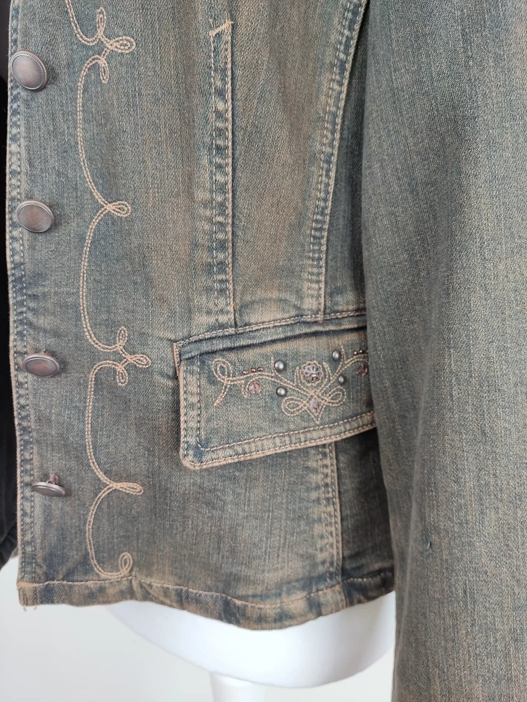 Damen Jeansjacke Gerry Weber Bestickt Gr.38 | Liebevoll Bestickt – Bild 4