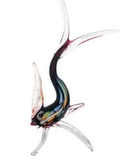 Murano-Glasfisch Sommerso mehrfarbig handgefertigte Glasskulptur 21 cm