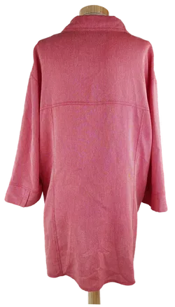 Bluse 'CANDA', dreiviertelarm mit Kragen, rot/beige meliert, Größe 46 - Bild 3
