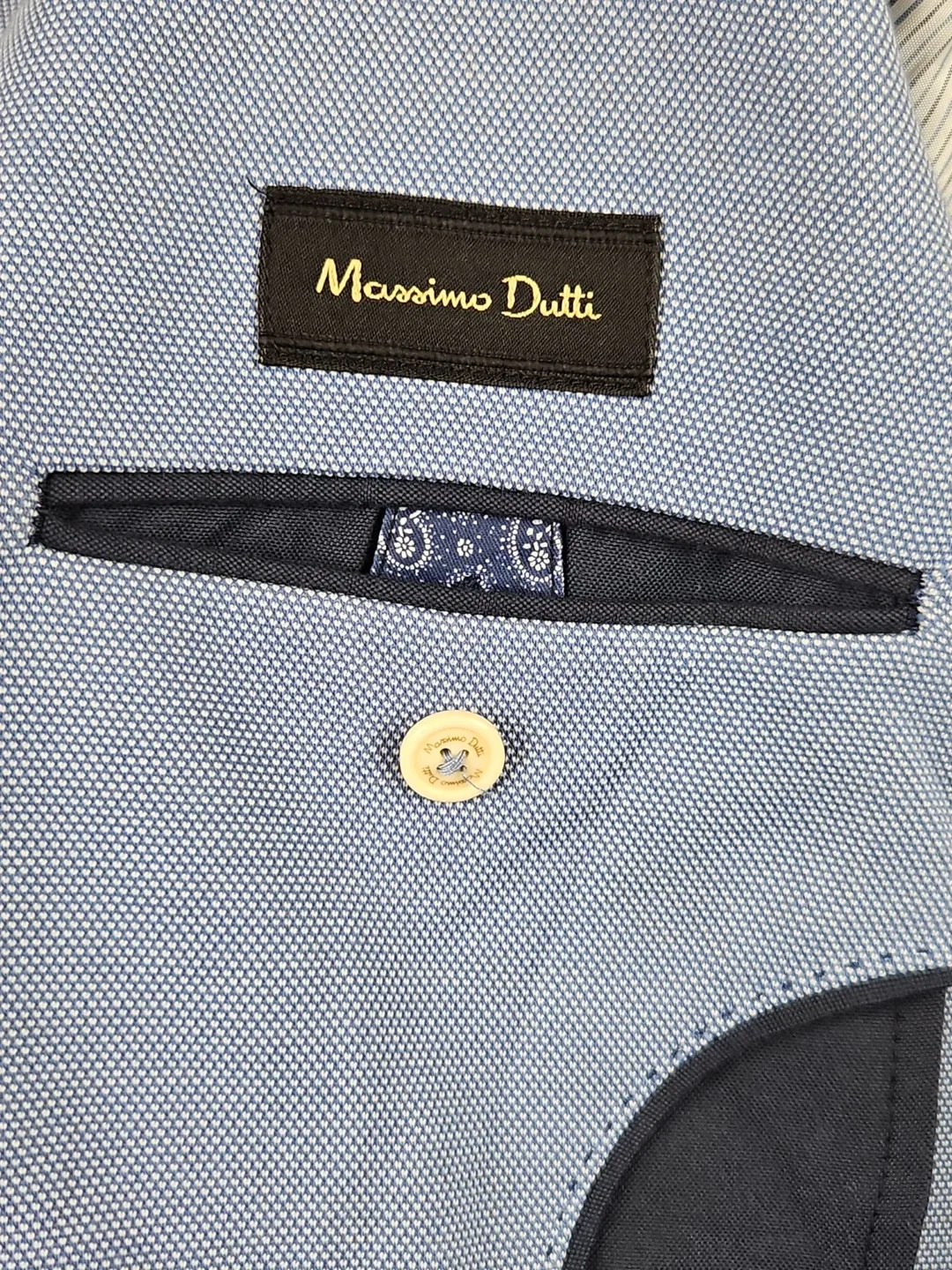 Massimo Dutti Herren Sakko, blau - Gr. S (EUR 46) – Bild 6