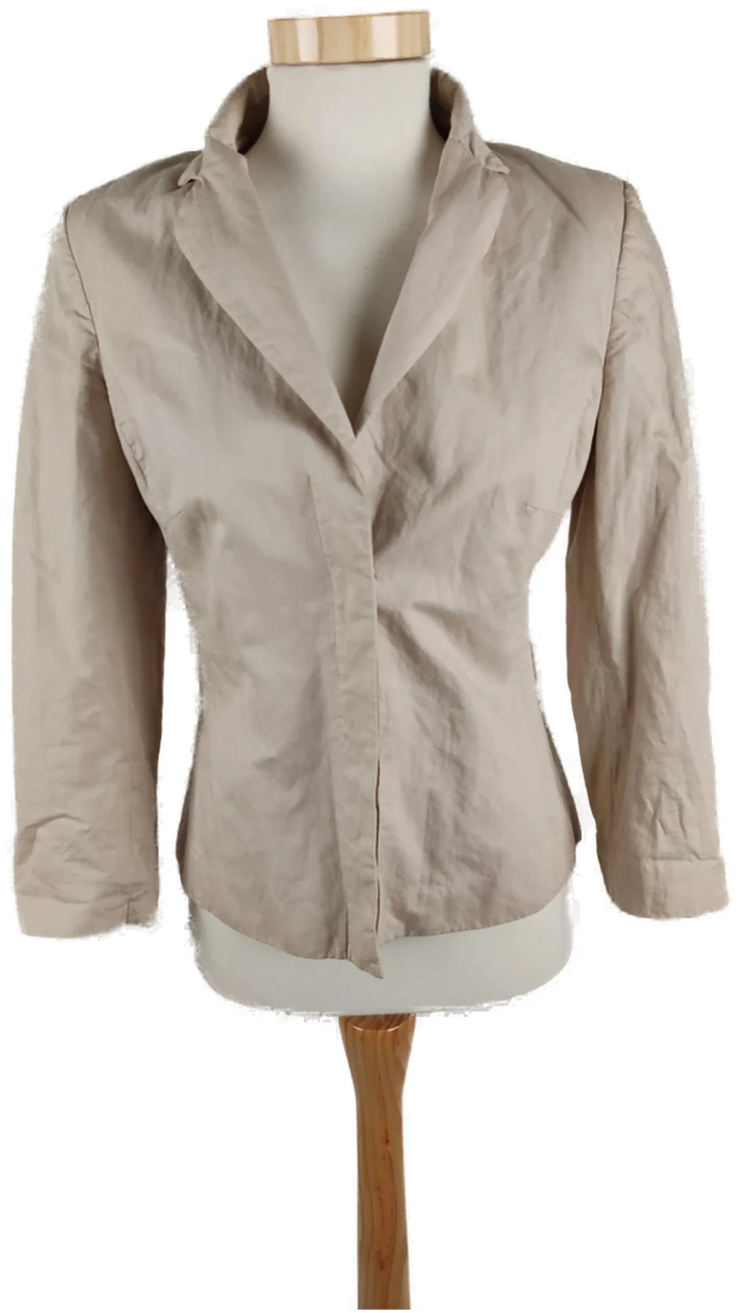 H&M Damen Blazer in Beige mit Knöpfen (ohne Gürtel), Gr. S - Bild 1