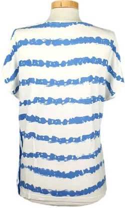 Desigual Damenshirt gemustert blau/weiß Gr. L – Vorschau 2