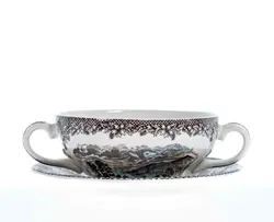 Enoch Wedgwood Tunstall Ltd Suppentasse mit Unterteller Desgin 