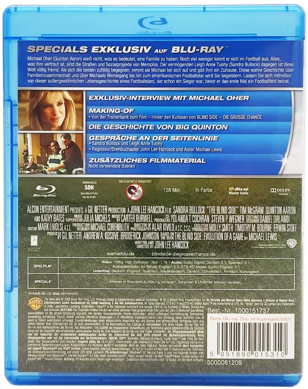 Blu-Ray "Blind Side - Die große Chance" mit Sandra Bullock und Quinton Aaron – Bild 2