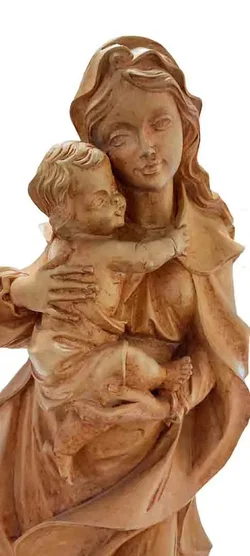 Klassische Madonna mit Kind aus Holz - Bild 3