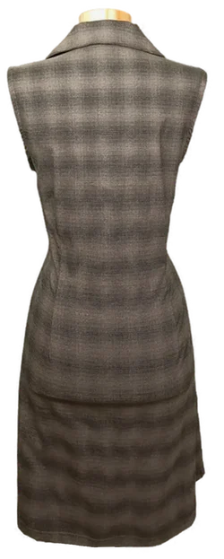 Line Woman Damen Minikleid braun kariert Gr. L - Bild 2