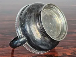 Vintage ES Messing/Glas Korb - Höhe ca. 20 cm  - Bild 8