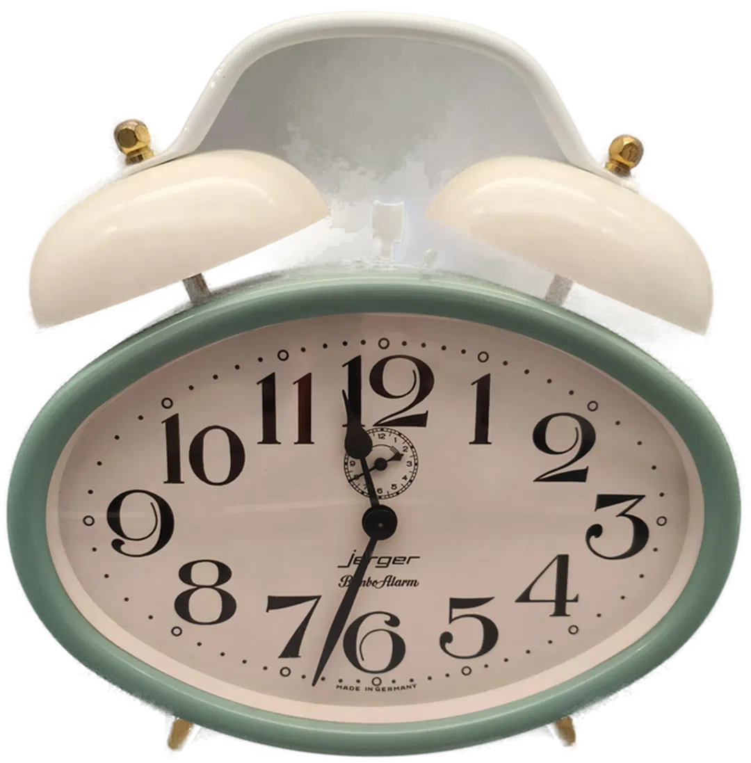 Großer Nostalgie Wecker Jerger, Bimboalarm, 70ger, Doppelglockenwecker, mechanisch - Bild 1