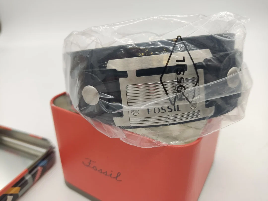 Fossil großes schwarzes Armband aus Leder - Modell JF84816040  - Bild 4