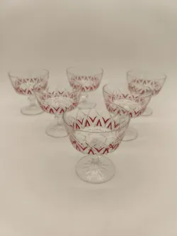 6 Dessertgläser, Champagnerschalen, Vintage, 50er - Bild 3