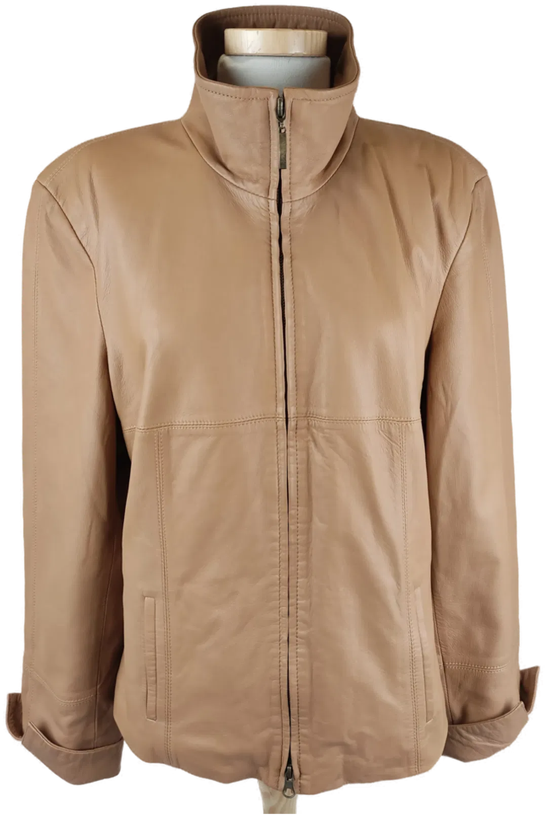 MADELEINE Damen-Lederjacke beige - XL/42 - Bild 4