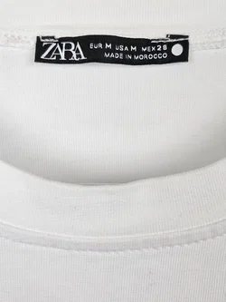 ZARA Damen T-Shirt, weiß - Größe M - Bild 4