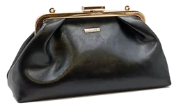 Wittchen Damenclutch Leder schwarz