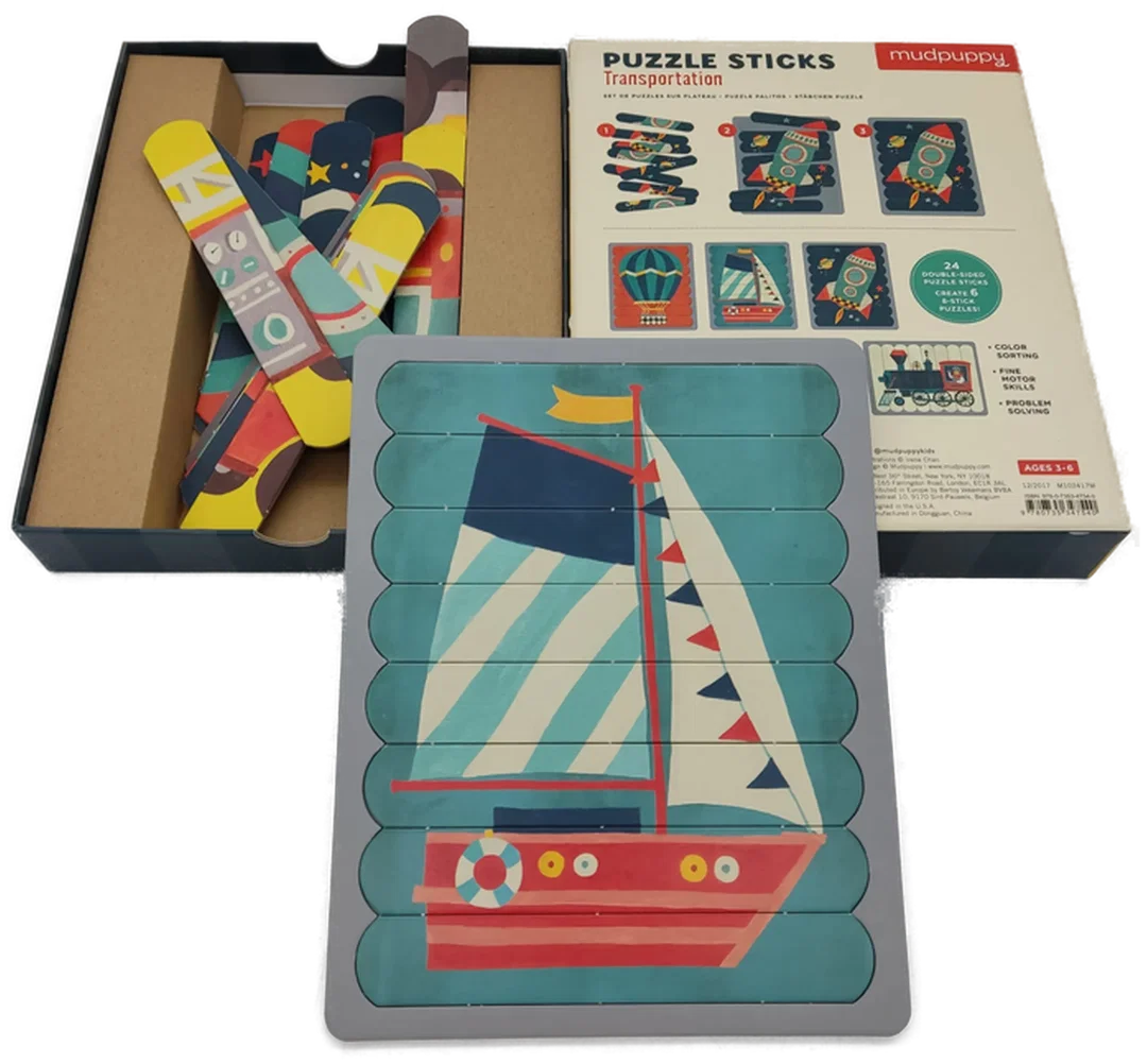 Mudpuppy Transportation Puzzle Sticks 3-6 Jahre – Bild 2