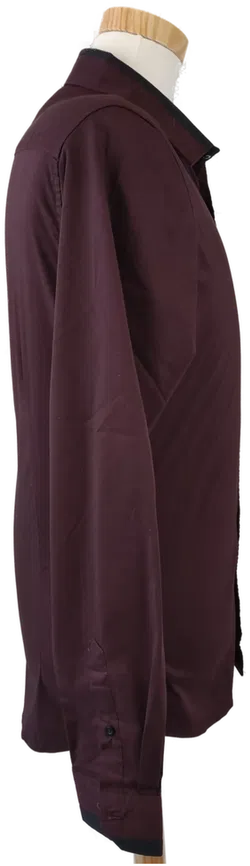 SMOG Herrenhemd weinrot - M (Slim fit) - Bild 2