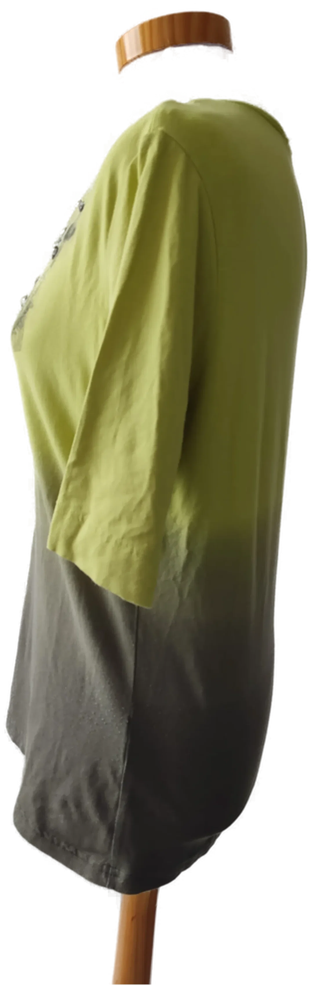 FRANK WALDER Damen Shirt mit Strass, grün - Gr. 38 – Bild 2