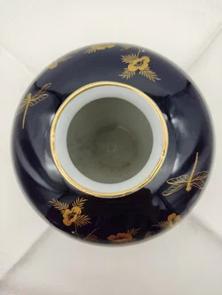 Vase Weimar Porzellan,  Echt Kobalt mit Golddekor | Zeitloser Klassiker - Bild 5